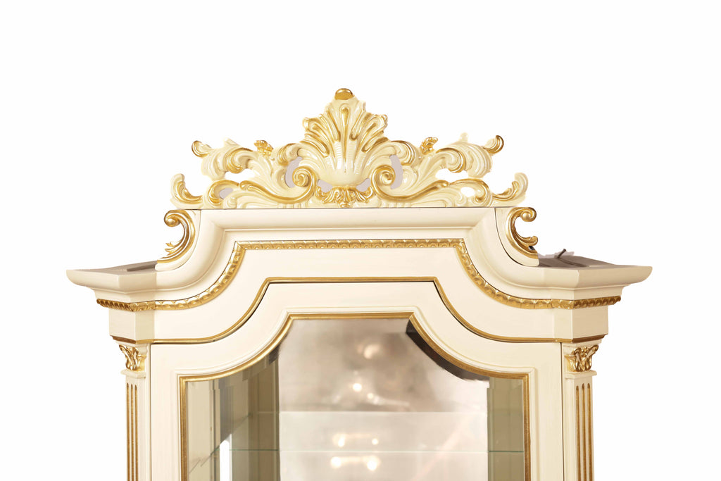 Decorative Cabinet with gold accents 