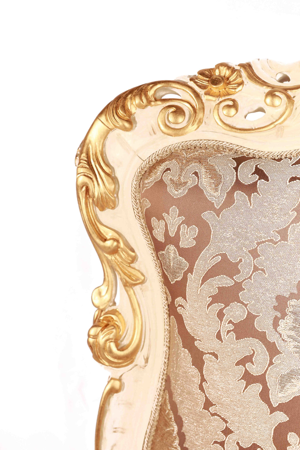 Decorative chair with gold intricate design