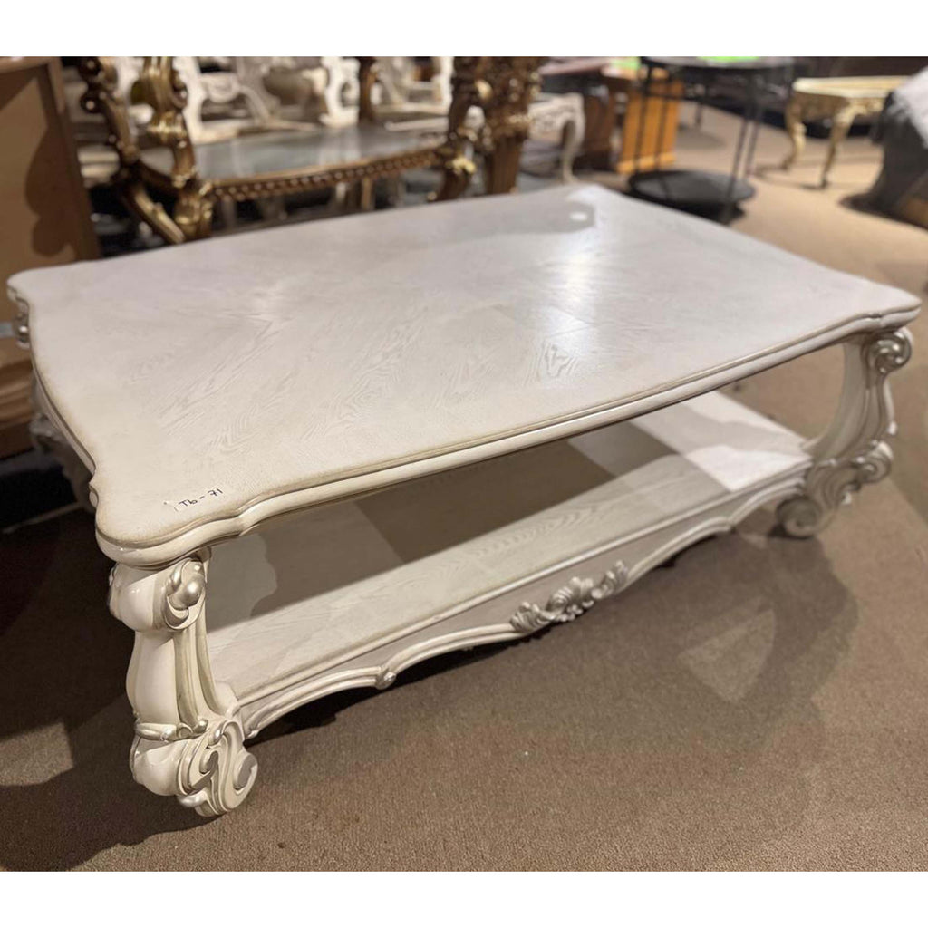 Rectangular wooden coffee table