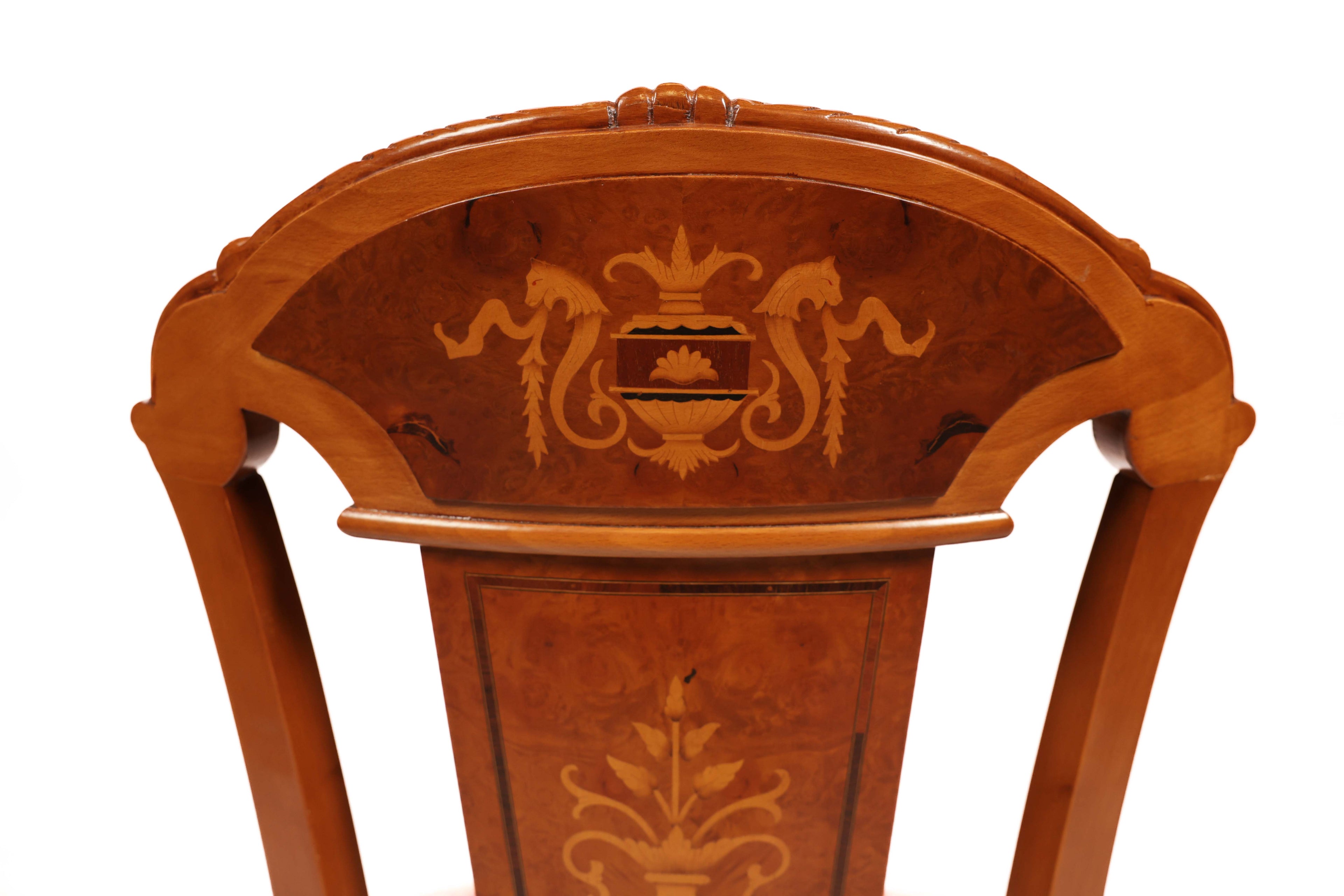 Wooden chair with intricate carvings 