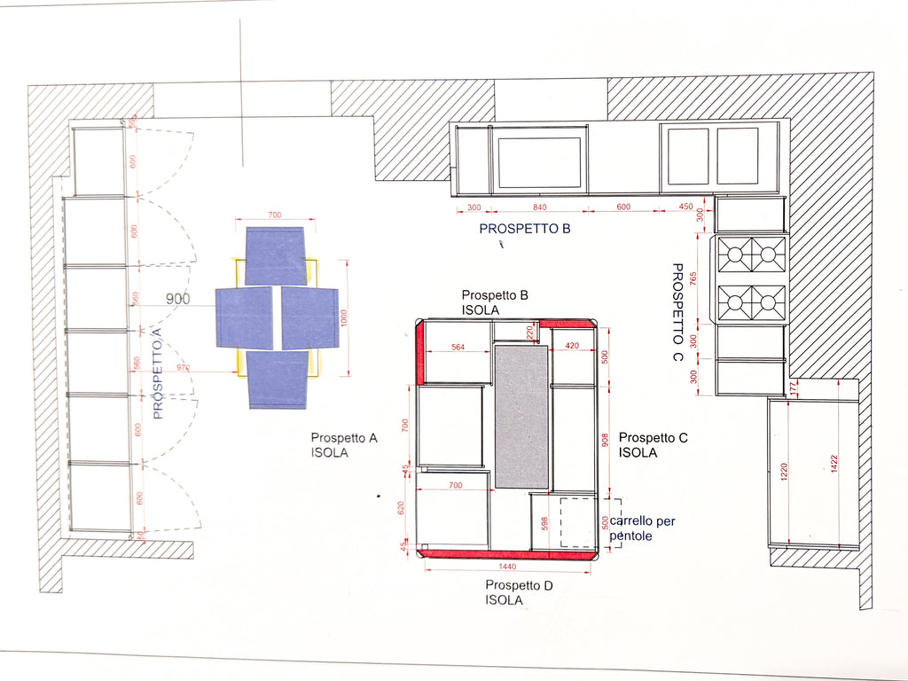 Kitchen and Dining room set Design